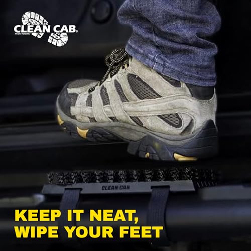 Universal Fit Truck Step Mounted Brush - Heavy Duty Boot Brush for Trucks, RVs, SUVs, and Semis - Easy Velcro Mounting - Perfect for Camping, Jobsite, and Home - Durable and Reliable