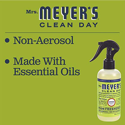 Mrs. Meyer's Air Freshener, Lemon Verbena, Spray | Non-Aerosol | Essential Oils | 8 fl. oz | Pack of 2 - size: 8 Fl Oz (Pack of 2)
