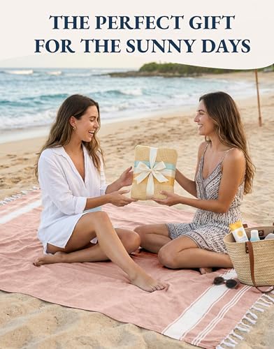 LANE LINEN Large Pool Towels, XL Beach Towel 2 Pack, Pre-Washed, No Shrink, Quick Dry Oversized Beach Towels, Stylish Beach Towel for Women, Sand Free Towel, 39"x71" - Quartz Pink - color: 24: Quartz Pink, size: Pack of 2