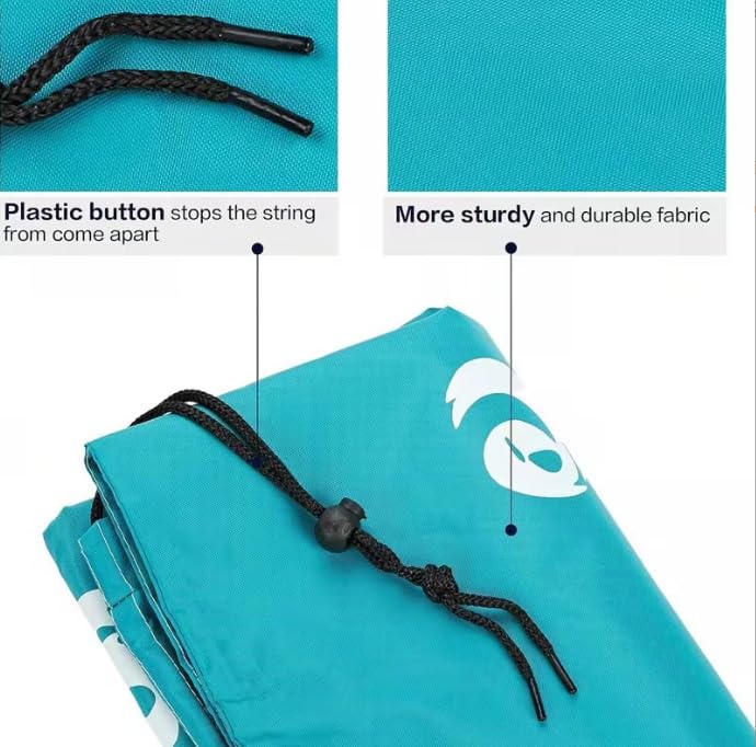 2 Pack XL Travel Laundry Bag, Dirty Clothes Organizer with Drawstring, Large Enough to Hold 4 Loads of Laundry，Easy Fit a Laundry Hamper or Basket，24" x 36" - color: Blue+Black