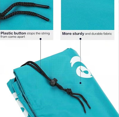 2 Pack XL Travel Laundry Bag, Dirty Clothes Organizer with Drawstring, Large Enough to Hold 4 Loads of Laundry，Easy Fit a Laundry Hamper or Basket，24" x 36" - color: Blue+Black