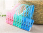 DurReus 24 Pack Plastic Clothespins Rope Windproof Clothes Hanger Clips Anti-Slip Laundry Pins Drying Clothing Clamps with Sturdy Steel Spring - color: 24pcs Plastic Rope Clothespins