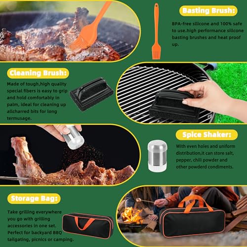 30PCS Griddle Accessories Kit, Flat Top Grill Accessories Set for Blackstone and Camp Chef, Grill Spatula Set with Melting Dome, Burger Press, Gifts for Men, Christmas Stocking Stuffers for Adults Men