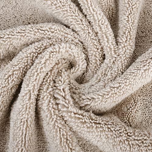 POLYTE Quick Dry Lint Free Microfiber Bath Sheet, 35 x 70 in, Pack of 2 (Beige) - color: Beige