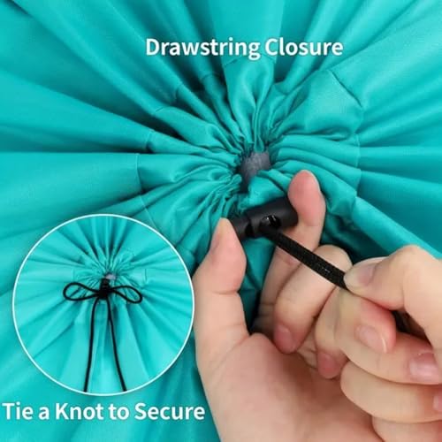 2 Pack XL Travel Laundry Bag, Dirty Clothes Organizer with Drawstring, Large Enough to Hold 4 Loads of Laundry， Easy Fit a Laundry Hamper or Basket，24" x 36" - color: Blue and Blue