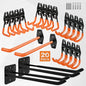 20 Pack Garage Storage Hooks Heavy Duty, Steel Bike Hook for Garage Organization, Utility Wall Mount Hooks with Anti-Slip Coating for Hanging Ladder, Ropes, Bike, Outdoor, Garden and Power Tool - size: 20pcs - Black