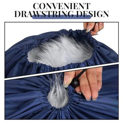 Woanger 12 Pack 28 x 45 Inch Extra Large Laundry Bags Bulk Washable Travel Laundry Bag with Drawstring Closure Large Dirty Clothes Organizer for College Dorm Home Hotel Camping(Navy Blue) - color: Navy Blue