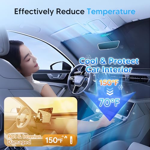 KUST Windshield Sun Shade for Mazda 3 2014 2015 2016 2017 2018 Mazda3 Accessories Hatchback/Sedan Custom Fit Sunshade Foldable Sun Visor Protector Blocks UV Rays Keep Your Car Cooler - size: FOR | Mazda 3 2014-2018