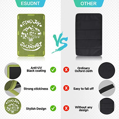 ESUDNT RV Door Window Shade Cover, Sun Blackout Fabric Curtains for Camper Trailer Coverings Must Have Accessories (25x16 inch) -Green
