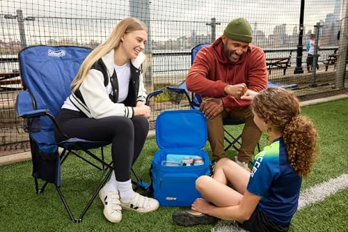 Coleman Pro 24-Can Premium Soft Cooler Lunchbox, Fully Insulated Lid & Body Stays Cold up to 35 Hours, Great for Camping, Tailgating, Parties, Sports, Concerts, Lunches & More - color: Neptune, style: 24-Can