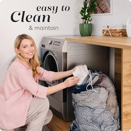 Handy Laundry Mesh XL Laundry Bag - Durable, Machine Washable with Secure Drawstring Closure - Perfect for College Dorms, Laundromats, Apartments (Blue, Large 24" x 36") - color: Blue