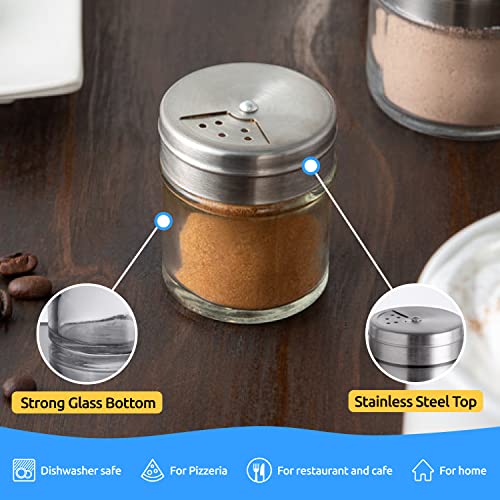 6-Pack 1.5oz Glass Spice Seasonings Shaker With Adjustable Lid - size: 1.5 Oz