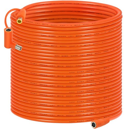 8mm DC Extension Cable 100FT – DC7909 Male to Female Solar Cable with DC8020 Adapter, 14AWG Tinned Copper Wire, Waterproof – Works with Most Portable Power Stations and Solar Generators - size: 100FT