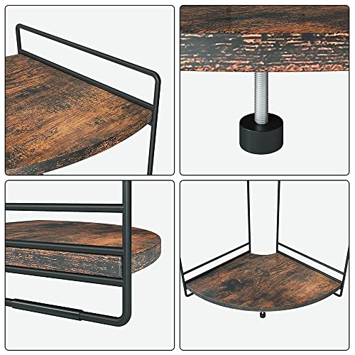 2-Tier Bathroom Counter Organizer, Wooden Corner Shelf for Vanity | Multi-use bathroom storage, holds perfume, makeup, spices or toiletries, fits bathroom, dresser, kitchen countertops