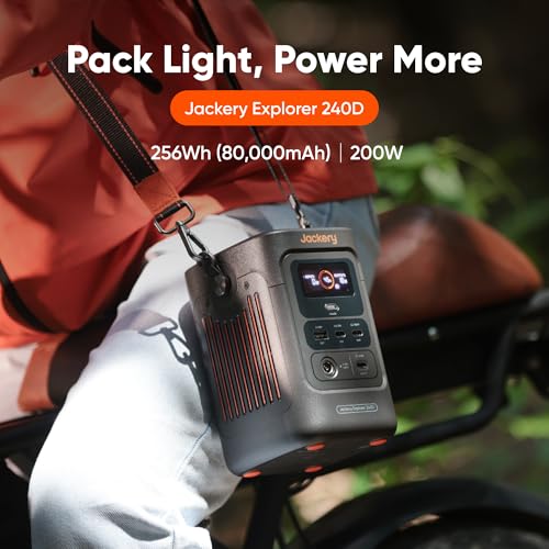 Jackery Explorer 240D Power Bank with Adjustable Strap - style: E240D + Adjustable Strap