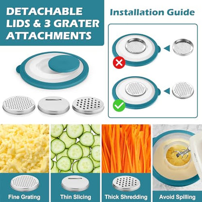 TeamFar Mixing Bowls, 3PCS Stainless Steel Serving Salad Bowls with Lids & 3 Graters, For Kitchen Mixing/Baking/Storing/Prepping, Visible & Airtight, Easy Clean - 4.5/3 / 1.5 QT, Dark Blue - color: Dark Blue, style: Transparent Airtight Lids