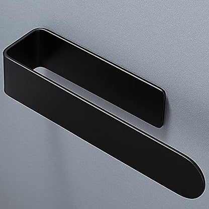 Taozun Hand Towel Holder/Hand Towel Bar - Black Face Towel Holder Self Adhesive Towel Ring for Bathroom, Stainless Steel - color: Black, size: 8-inch