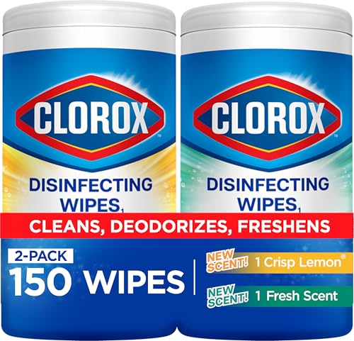 Clorox Disinfecting Cleaning Wipes Variety Pack, 75 Count Each, Pack of 2 (Package May Vary) - size: 75 Count (Pack of 2)