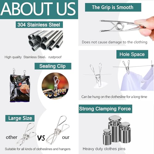 Clothespins 20PCS - Picture & Food Clips, Hanging Clothes & Photo Clips (Small Size) - size: 20pcs small size Clothes Pins