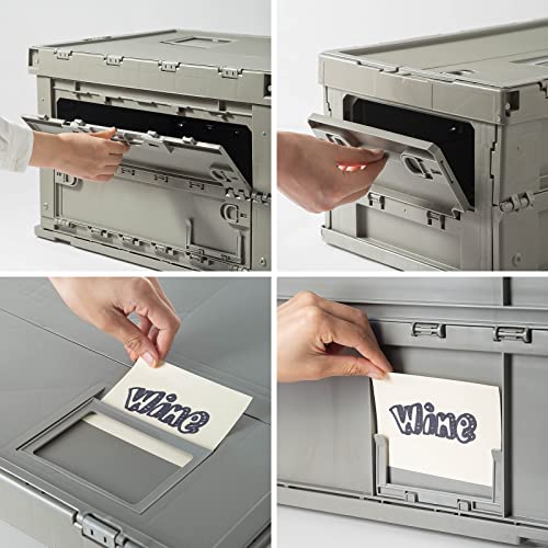 SHIMOYAMA Camping Storage Box, Foldable Storage Bin for Picnic, Home and Office Organization Containers, 75L, Celadon Green - size: Large (75L)