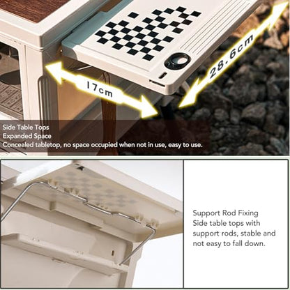 Folding Storage Camping Box Multifunctional 4 Way Opening Outdoor Camping Storage Box Durable Sturdy Foldable Design for Home Travel
