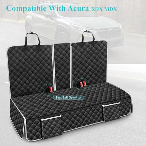 Dog Car Seat Cover Compatible with Acura RDX MDX Back Seat Accessories, Waterproof Pet Bench Backseat Covers with Non-Slip Backing - 2026 New