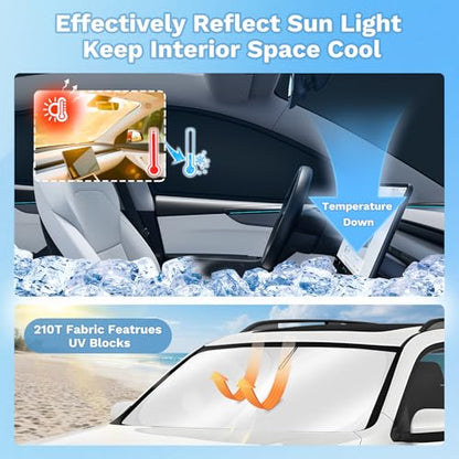 KUST Car Window Shades for Hyundai Palisade LX3 2026 Windshield Sun Shade Side Window Cover UV Block Privacy Protection Accessories for Camping Blackout Rear Back Full Set 8PCS - size: FOR | Hyundai Palisade LX3 2026 (8pcs)