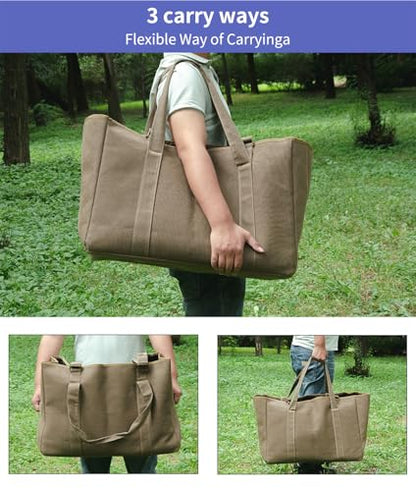 Large Military Duffle Bag Tactical Camping Storage Bag Utility Tote Bag Camping Kitchen Organizer with Deployment Cargo Bag Travel Sports Equipment(Khaki,Small 23.62”x11.81”x15.75”) - size: Small 23.62”x11.81”x15.75”