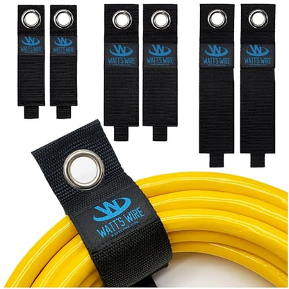Heavy Duty Storage Straps - 6 Pack: 2 Medium, 2 Large, 2 XL - Extension Cord Ties - Storage Strap - By Watt's Wire - size: 6-Pack (10"/13"/17")