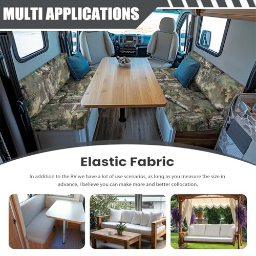 SEANATIVE Camouflage Hunting RV Couch Cushion Cover Super Stretch Sofa Slipcover Non Slip Soft Couch Sofa Cover Washable Camper Furniture Protector Replacement Car Bench Cover - color: Camouflage Hunting