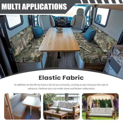 SEANATIVE Camouflage Hunting RV Couch Cushion Cover Super Stretch Sofa Slipcover Non Slip Soft Couch Sofa Cover Washable Camper Furniture Protector Replacement Car Bench Cover - color: Camouflage Hunting