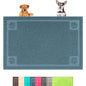 Darkyazi Pet Feeding Mat Large for Dogs and Cats,24"×16" Flexible and Easy to Clean Feeding Mat,Best for Non Slip Waterproof Feeding Mat. (Silver Blue) - color: Silver Blue