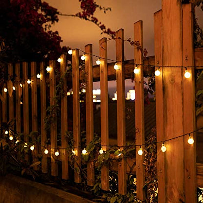 Brightown Solar String Lights Outdoor 60 LED 36FT with 8 Lighting Modes, Waterproof Solar Powered Crystal Globe Patio Lights for Garden Yard Porch Wedding Party Decor (Warm White) - style: Globe Warm White