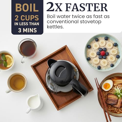 Elite Gourmet EKT5051 1.7L Electric Water Kettle, BPA-Free, Fast Boil, Auto Shut-Off, Boil-dry Protection, 360° Swivel Base with Cordless Serving, Clear-view Window with Water Level Markings, Black - color: Black