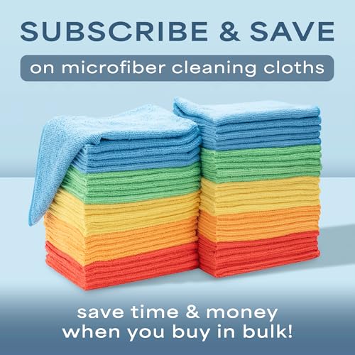 S&T INC. 150 Pack Microfiber Cleaning Cloth, Bulk Towels for Home, Reusable Microfiber Towels for Cars, Cleaning Rags, Assorted, 11.5 Inches x 11.5 Inches, 150 Count - size: 150 Pack