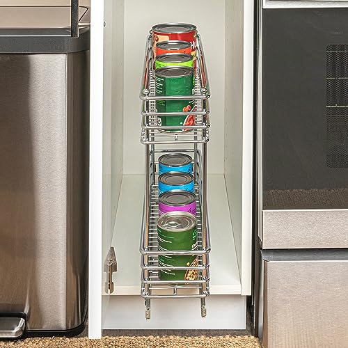 Household Essentials Chrome 2-Tier Sliding Cabinet Organizer, 5" - size: 5" - Extended, style: 2-Tier