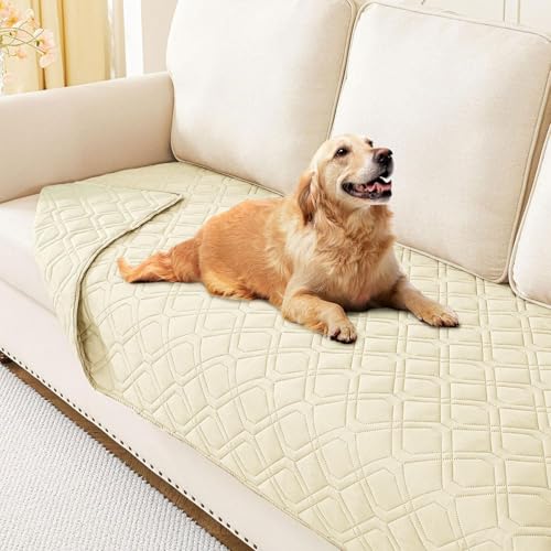 hyha Waterproof Dog Bed Blanket, Soft Pet Blankets, Waterproof Couch Cover for Dogs, Reversible Sofa Covers Washable for Furniture (30x70 Inch, Beige/Beige) - color: Beige+beige, size: 30x70 Inch