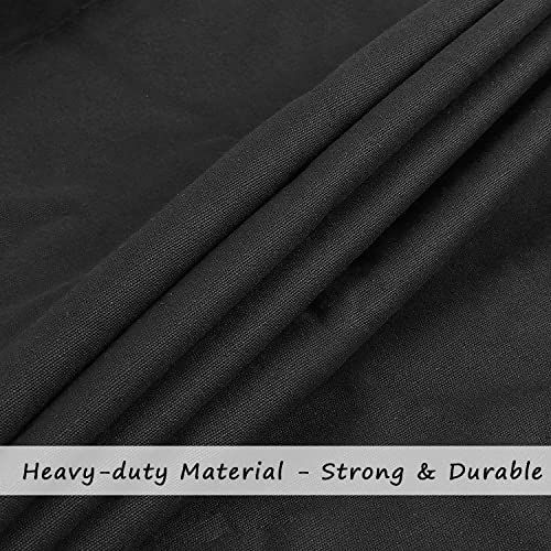 Cotton Canvas Laundry Bag with Handles & Drawstring Straps, Heavy Duty Extra Large Laundry Bags for Laundromat and Household, 25.5x34 Inch, Black - color: Black