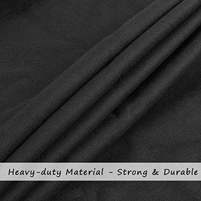Cotton Canvas Laundry Bag with Handles & Drawstring Straps, Heavy Duty Extra Large Laundry Bags for Laundromat and Household, 25.5x34 Inch, Black - color: Black