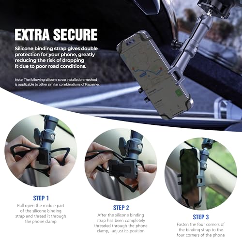 Universal Car Phone Mount, with 25mm Ball Magic Arm and 360° Rotation Phone Holder, Suction Cup Windshield & Dashboard Mount, for iPhone/Samsung/Android, Fits Phone Width 2.56-3.74"(KPS-10) - color: KPS-10