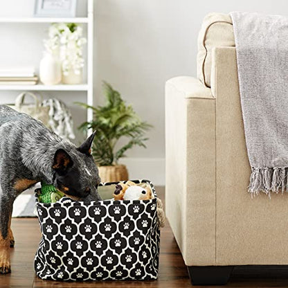 Bone Dry 6192 Pet Storage Collection Lattice Paw Print, Medium Rectangle, Black - color: Black, size: Medium Rectangle