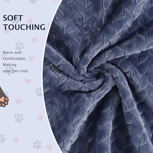 BVAGSS 6 Pack Small Dog Blanket, Super Soft Warm Pet Cover Blankets, Wheat Ears Print Puppy Fleece Flannel Blanket for Small Medium Dogs and Cats MW003 - color: Blue Wheat Ears, size: 6 Pack of 23.6x15.7 Inches