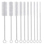 Long Straw Brush, Nylon Pipe Tube Cleaner 8-ihch 10 Different Diameters Set of 10