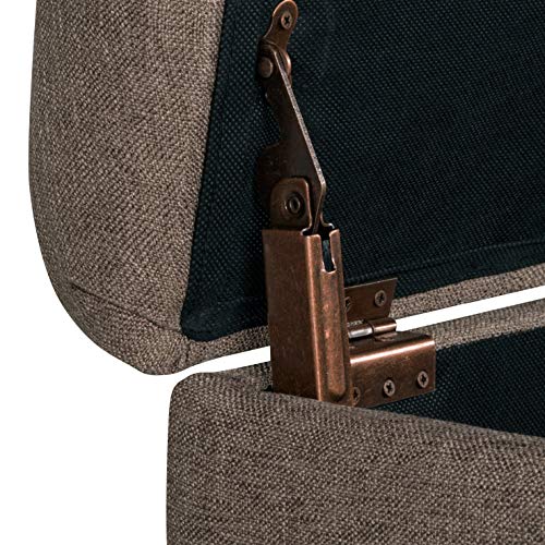 HomePop Ainsley 40" Storage Ottoman Bench - Brown - color: Brown