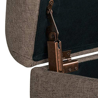 HomePop Ainsley 40" Storage Ottoman Bench - Brown - color: Brown