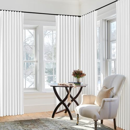 SHINELAND 72 Inch White Curtains, Back Tab Thermal Insulated Drapes for Living Room Bedroom - color: Pure White, size: 52"W x 72"L (Pack of 2)