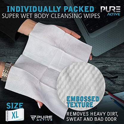 Shower Body Wipes, 60 Individually Wrapped Personal Hygiene Body Wipes for Women and Men, Keep Clean After Gym Travel Camping Outdoors Sports - style: 60 Wipes