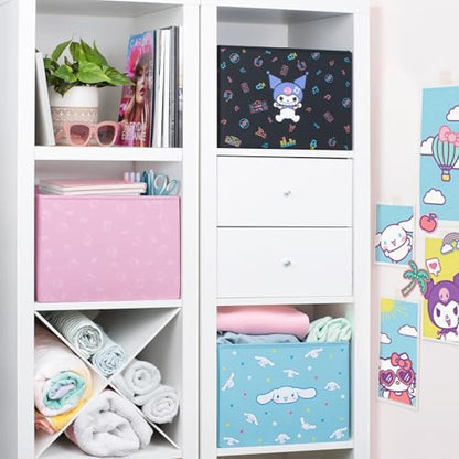 Sanrio Kuromi Car Trunk Organizer and Storage Bin - Collapsible Simple Compartment Convenient Heavy Duty, Fold Up for Easy Storage Box, Automotive Seat Cargo for Groceries Tools - 12.5L x 12.5W x 9H - style: Organizer Kuromi