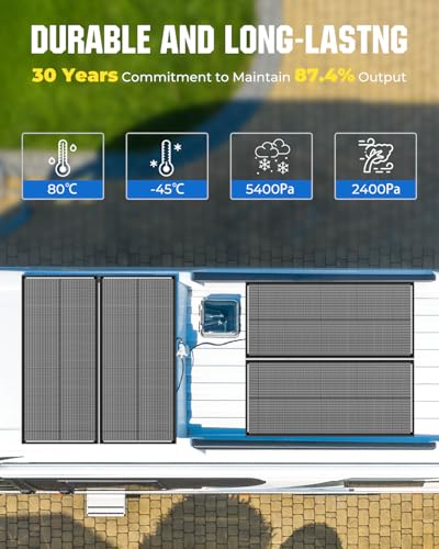 400 Watt Solar Panel, 25% High-Efficiency, 4PCS 100W Solar Panels, 18BB N-Type, Monocrystalline PV Modules, for RV, Marine, Rooftop, Farm and Off-Grid System - style: 400W-100W 4PC