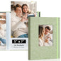 5x7 Photo Album, Slip In Fabric Cover Scrapbook with Front Window, Holds 52 Photos (26 Pockets), for Baby, Wedding, Travel, Green - color: Grass Green, size: 26 Pockets